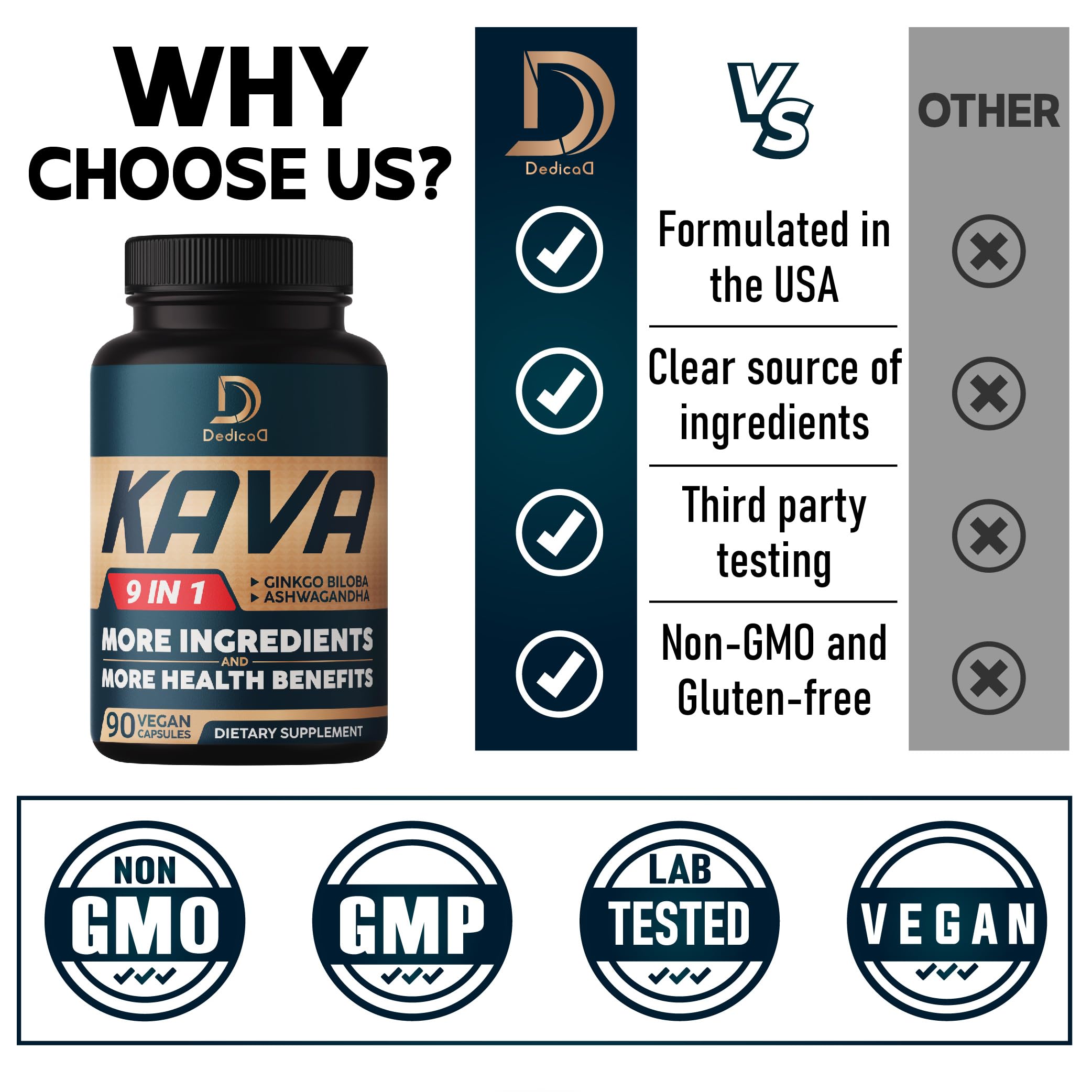 DEDICAD Kava Kava Extract Complex ingredients list