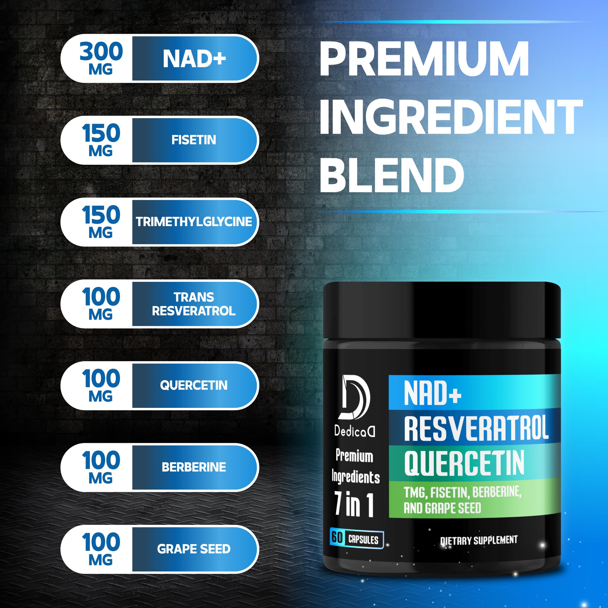 DEDICAD NAD.+ Blend Supplement packaging side view