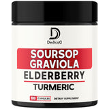DEDICAD Organic Soursop Capsules bottle front view