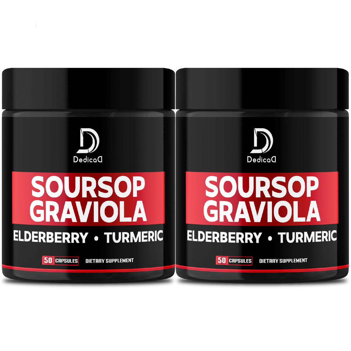 DEDICAD Organic Soursop Capsules front view