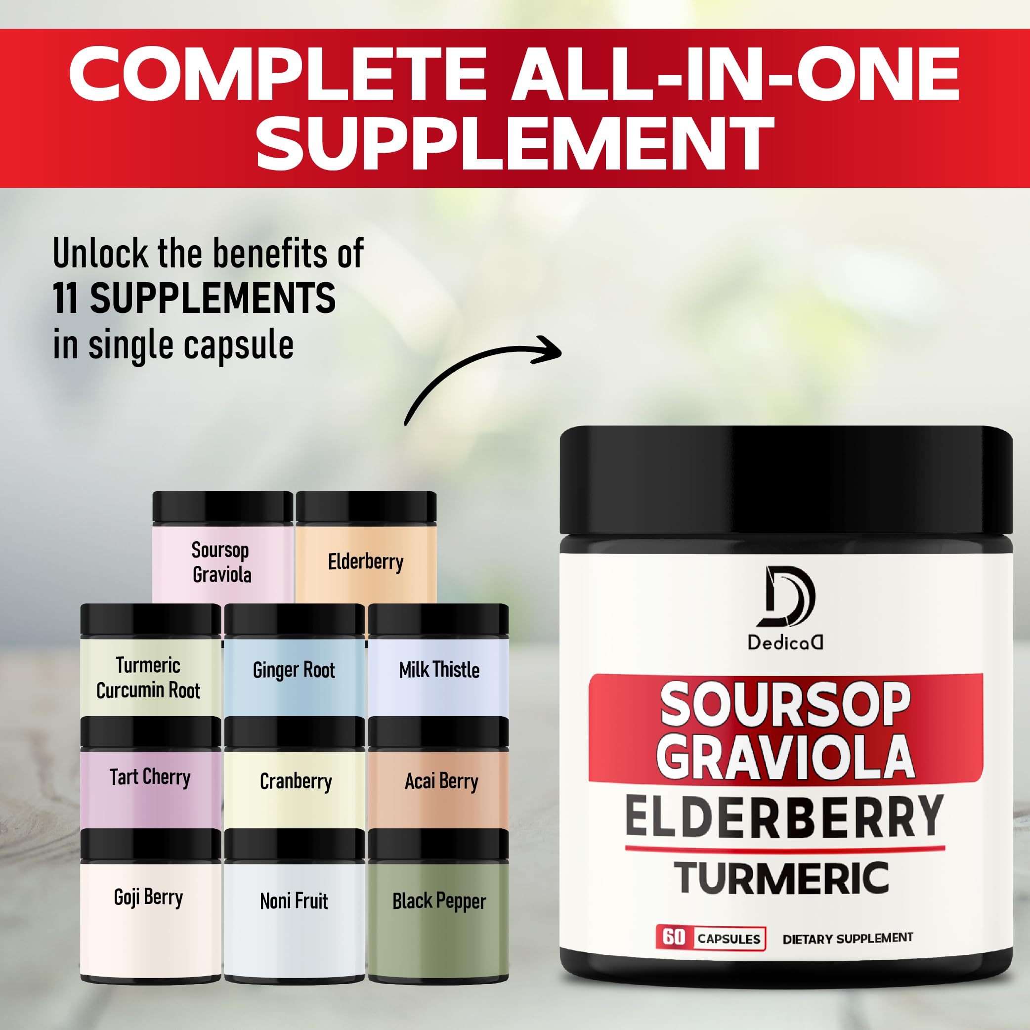 DEDICAD Organic Soursop Capsules lifestyle scene