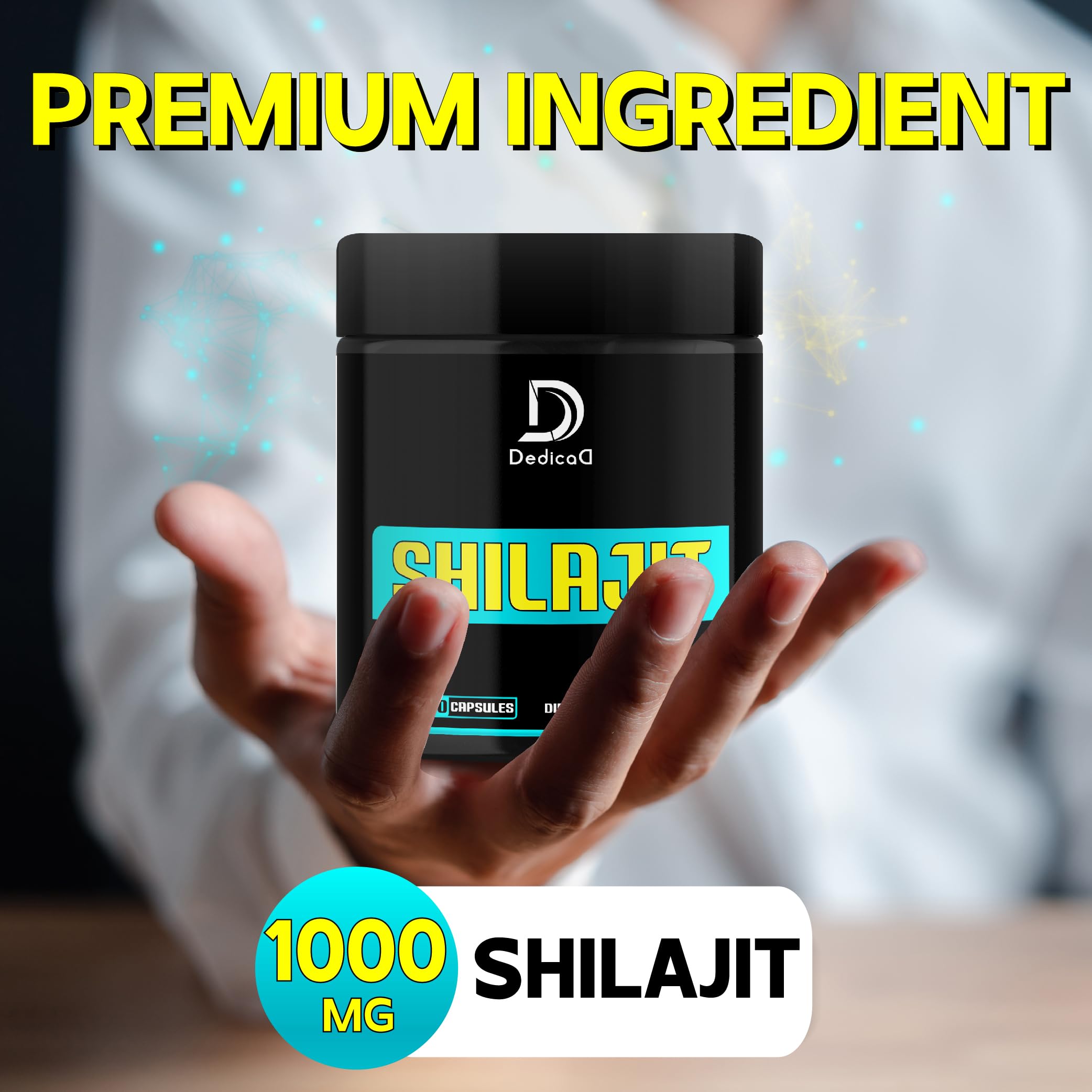 DEDICAD Shilajit Capsules packaging side view