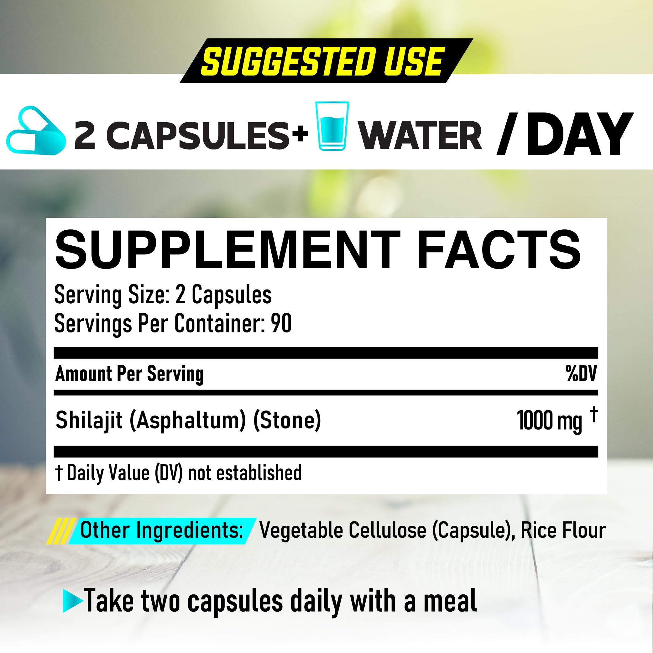 DEDICAD Shilajit Capsules with Himalayan background