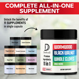 DEDICAD Wormwood Capsules 1000mg back view of packaging