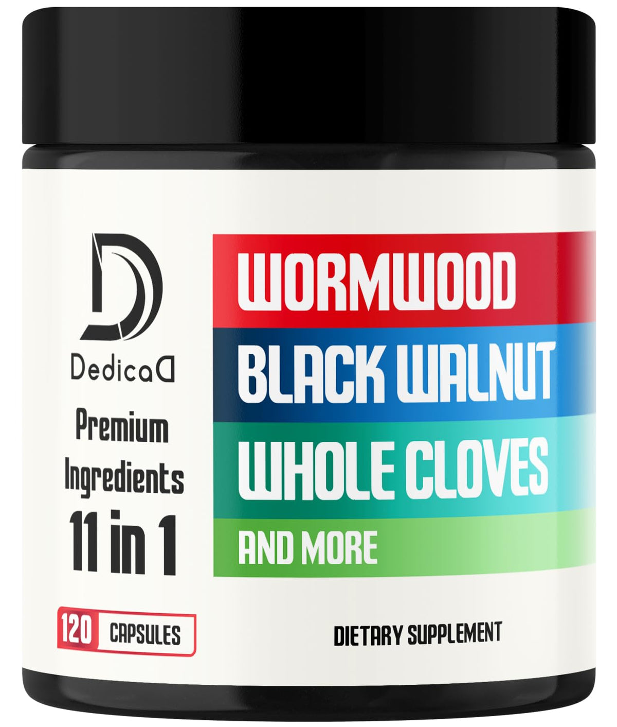DEDICAD Wormwood Capsules 1000mg front view of packaging