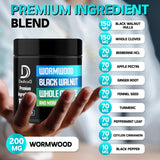 DEDICAD Wormwood Capsules 180 veggie pills side view