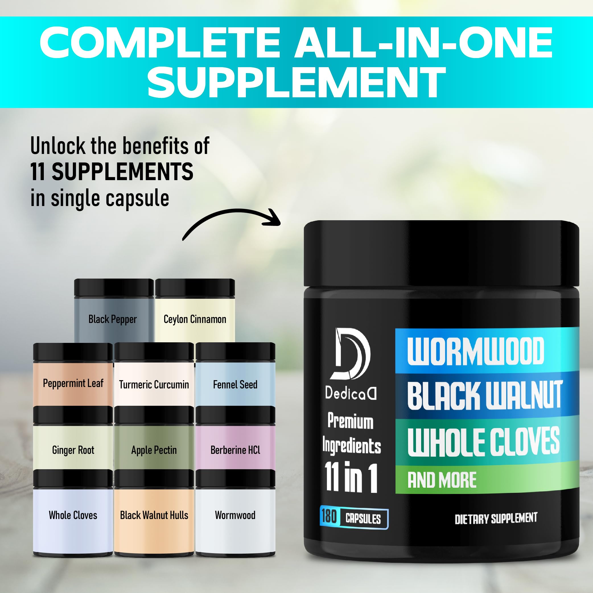 DEDICAD Wormwood Capsules packaging details