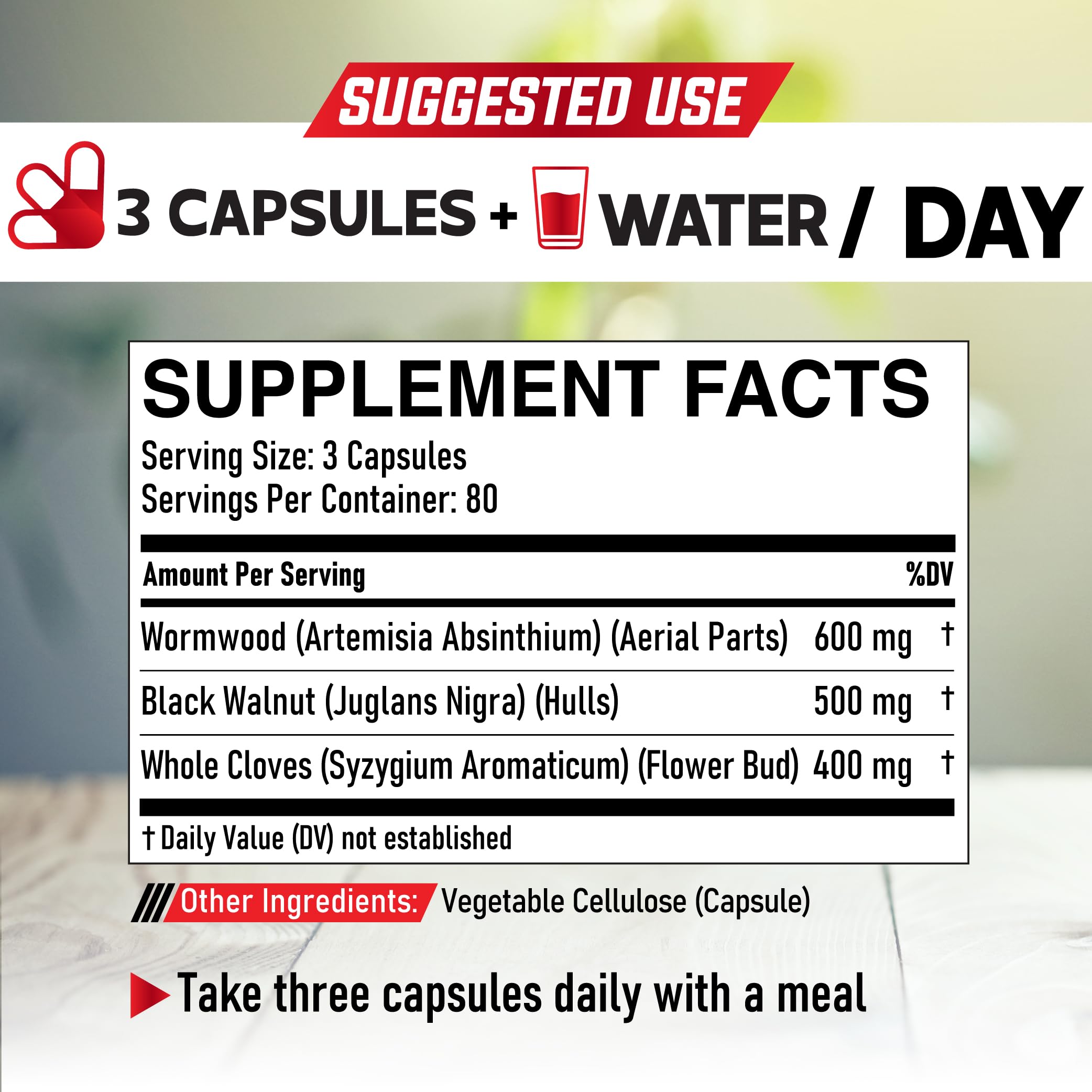 DEDICAD Wormwood Complex capsules side view