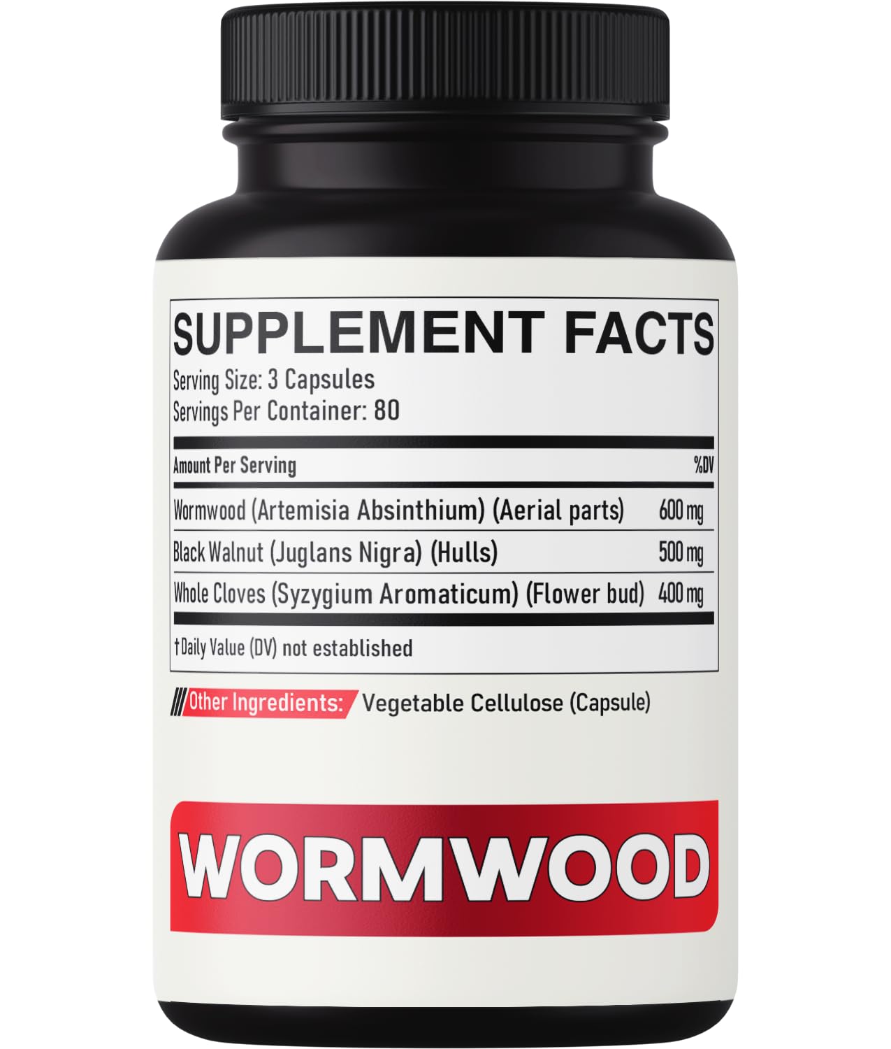 DEDICAD Wormwood Complex displayed with other supplements