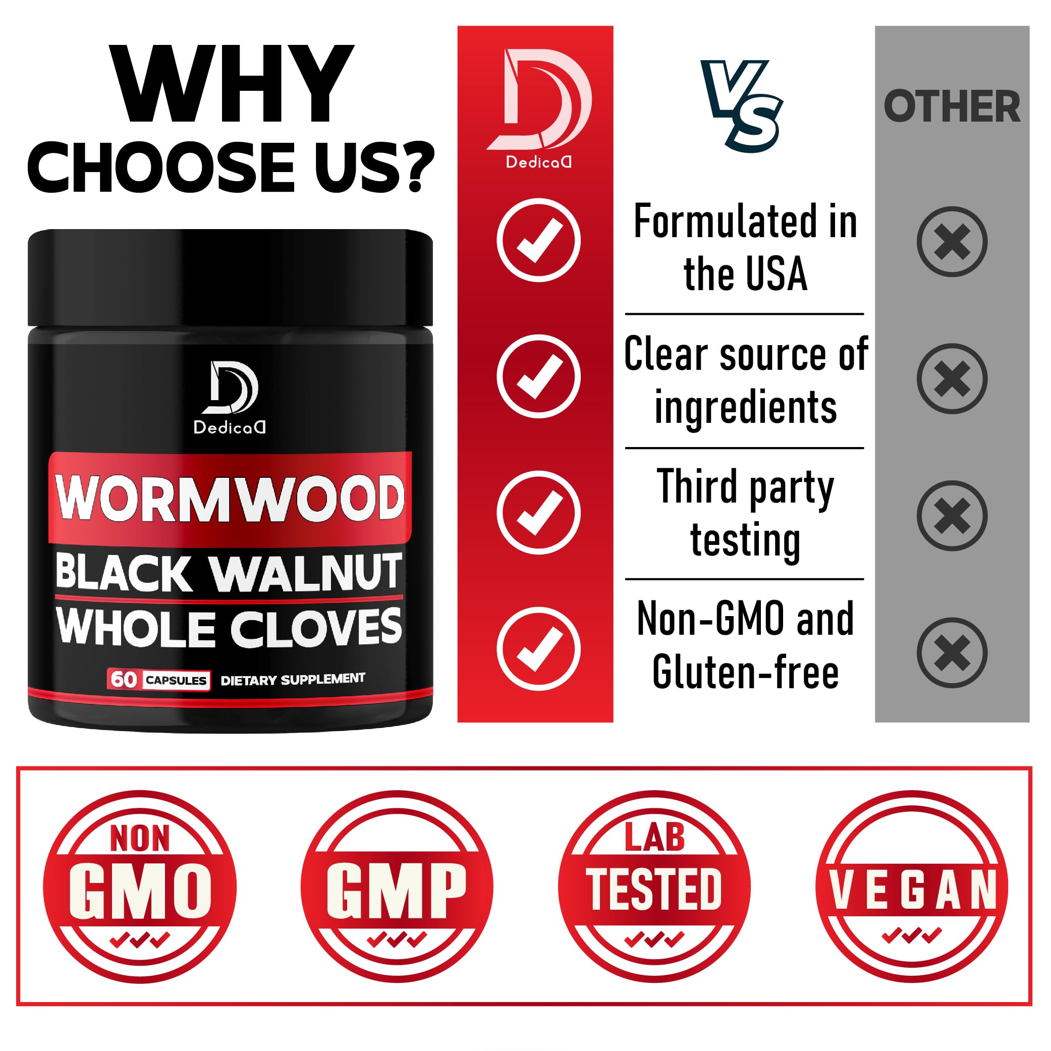 DEDICAD Wormwood Complex supplement side view