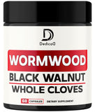 DEDICAD Wormwood Supplement bottle front view with 60 vegan capsules