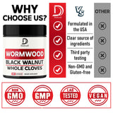 DEDICAD Wormwood Supplement bottle with a measuring spoon