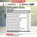 DEDICAD Wormwood Supplement side view showing capsule details