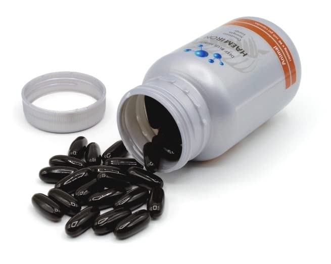 Deep Blue Health Haem Iron Supplement capsule close-up