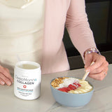 DeepMarine Collagen Powder in a glass of juice