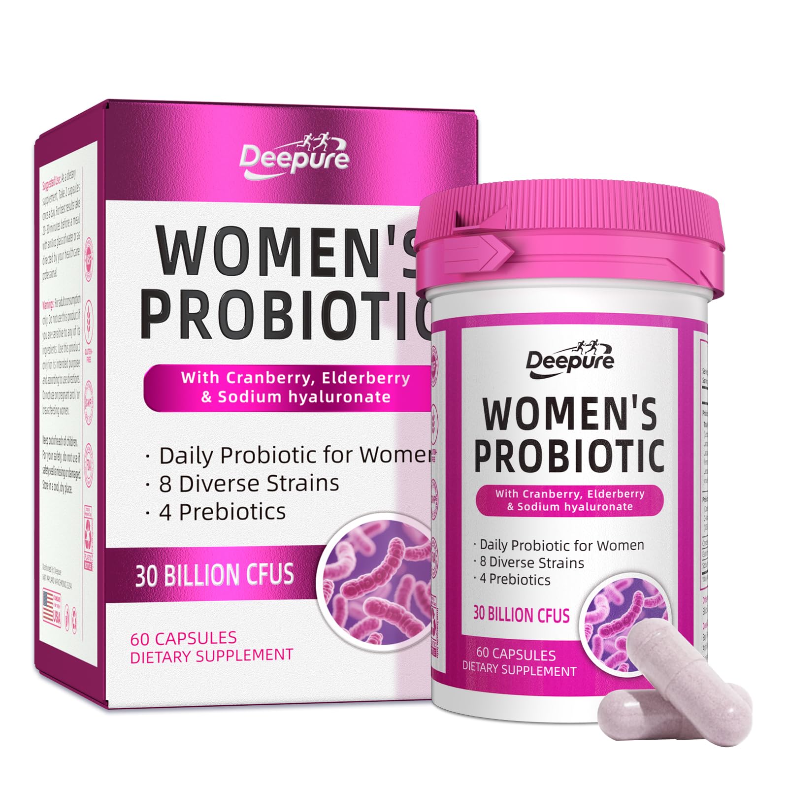 Deepure Women's Probiotic Capsules front view