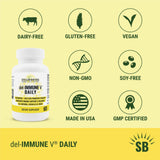 Del-daily wellness V Daily Metabiotic Supplement 25mg capsule side view