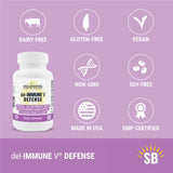 Del-daily wellness V Metabiotic Supplement 100mg side view with capsule