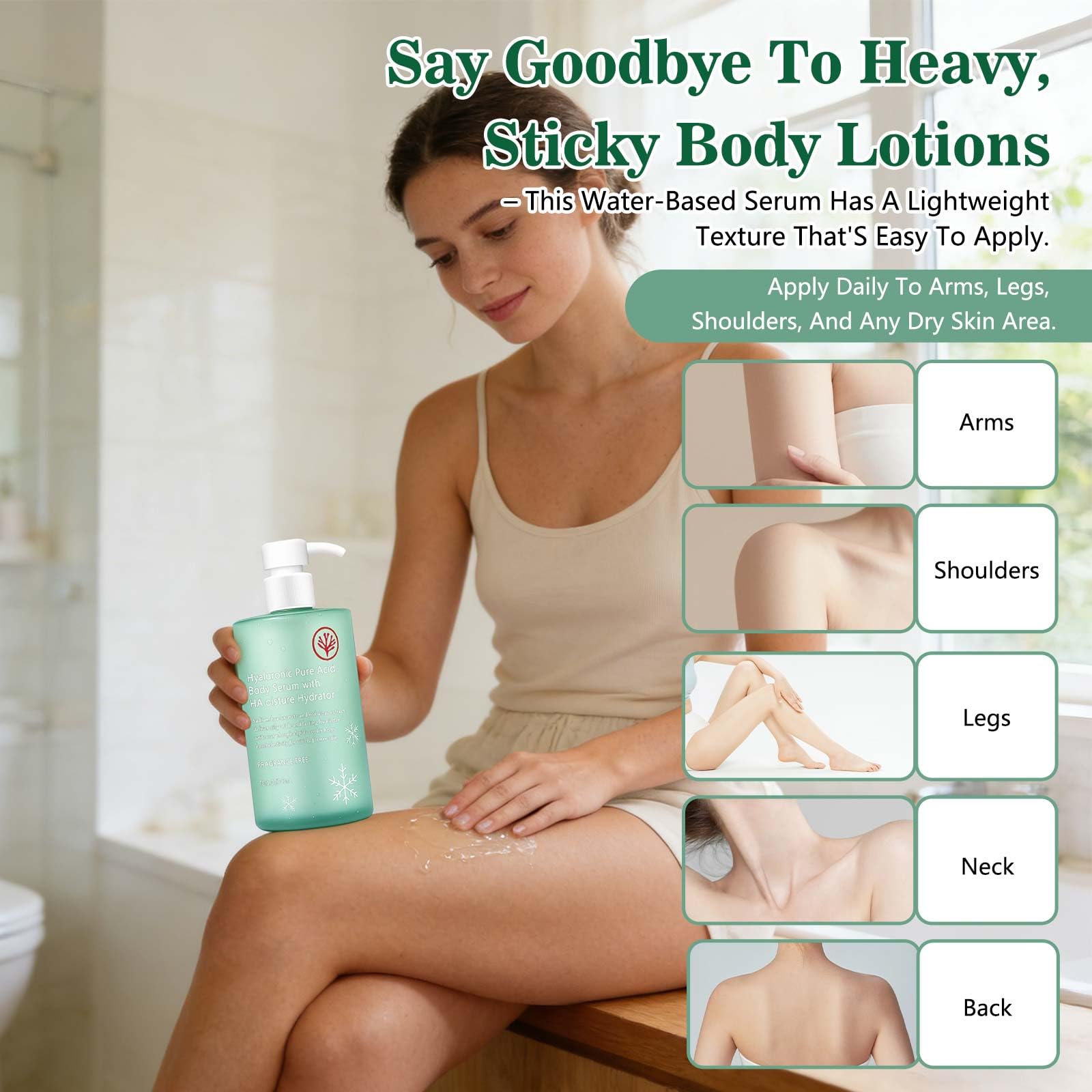 Denir Bonee Hyaluronic Acid Body Serum pump dispenser