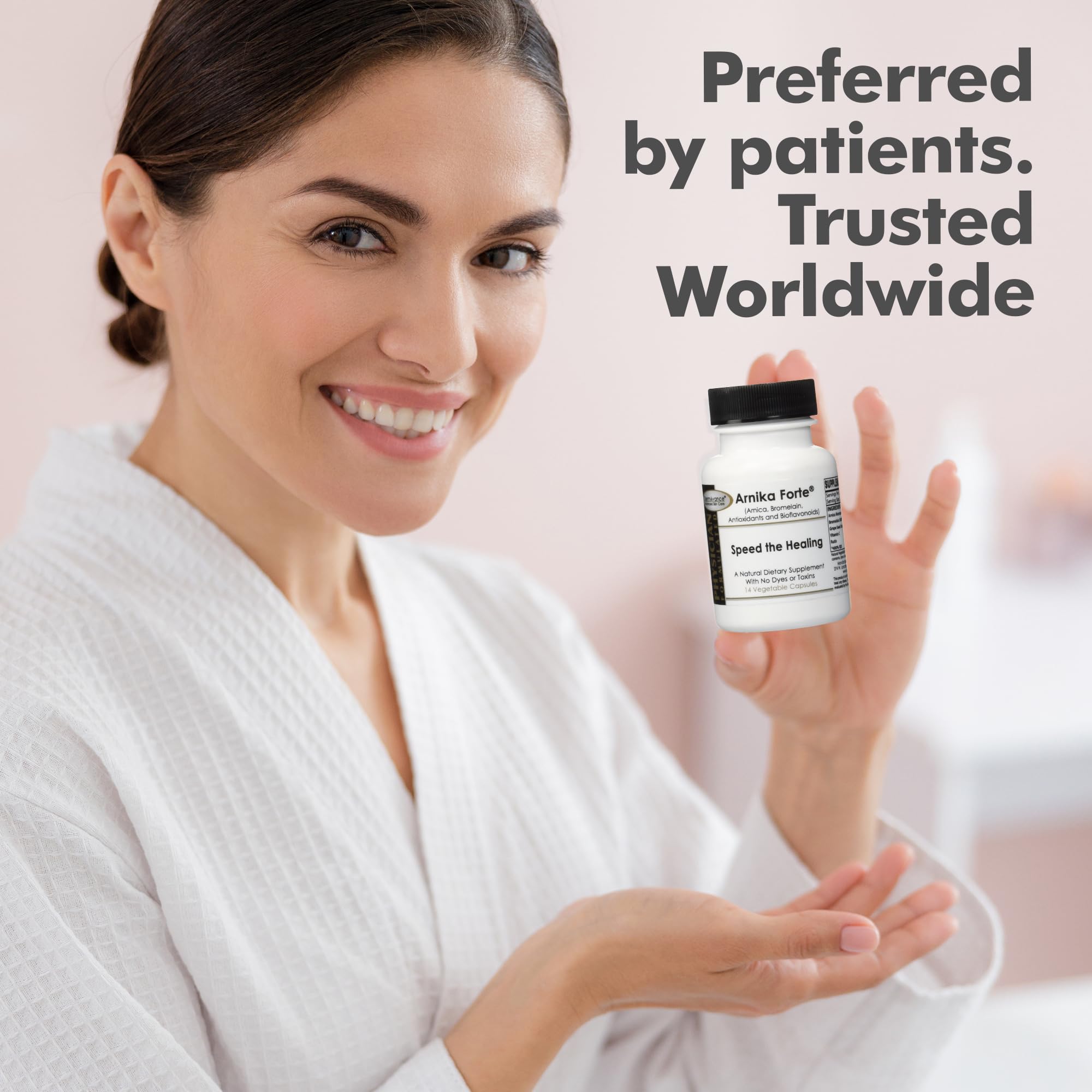 DermAvance Arnika Forte Capsules displayed with other supplements