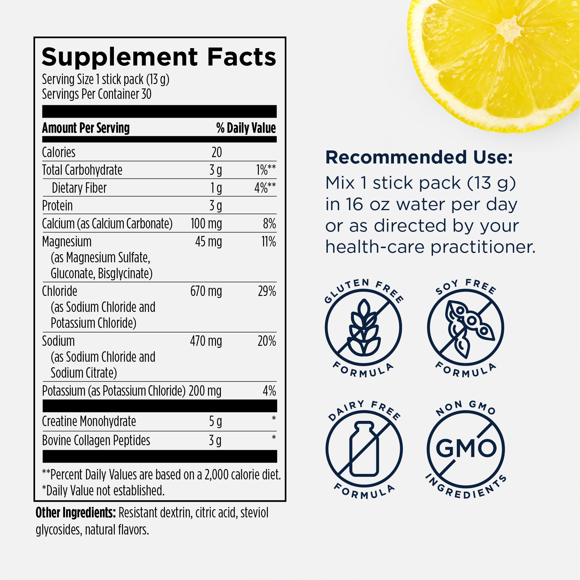 Designs for Health 3-in-1 Electrolyte Collagen Supplement close-up