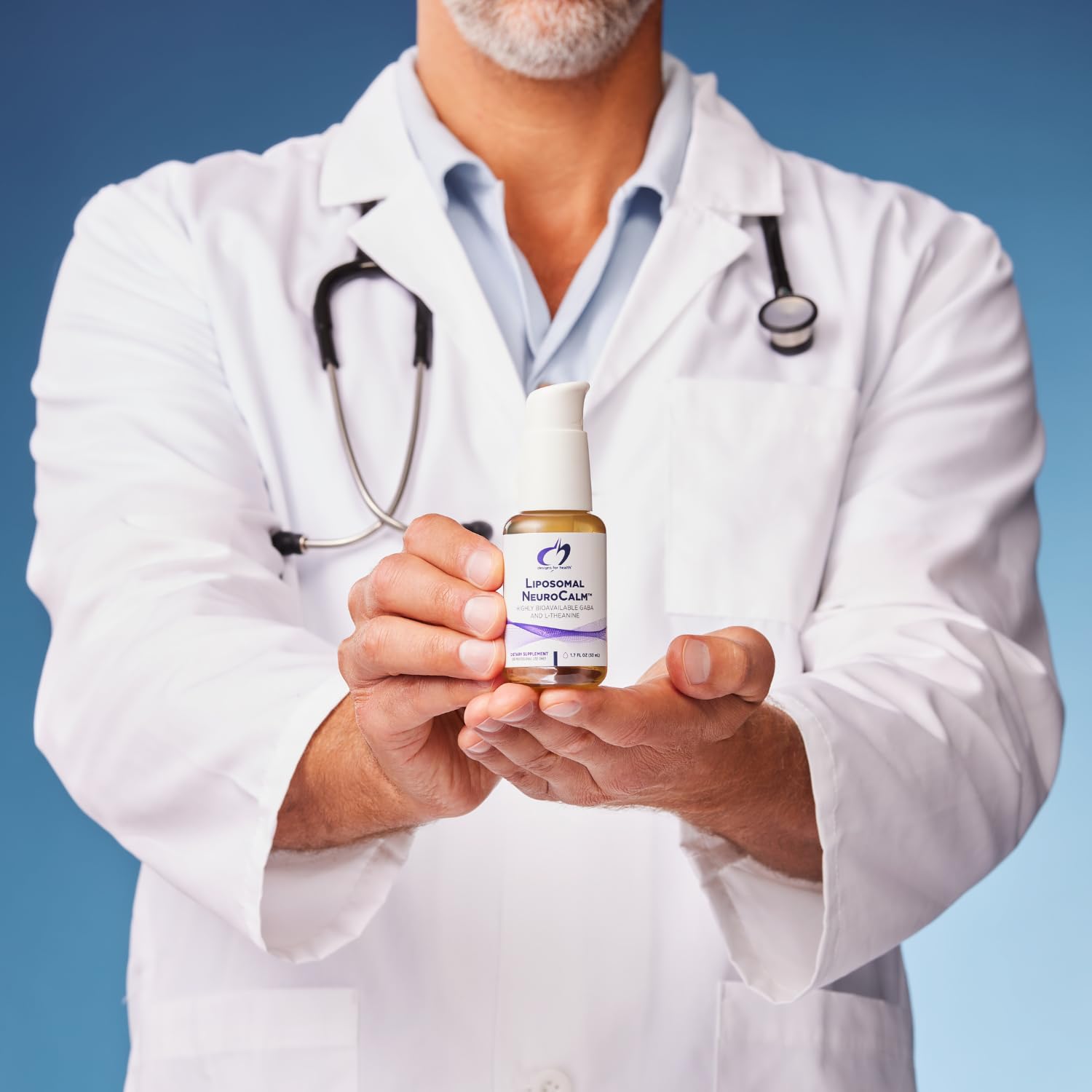 Designs for Health 5-HTP Liquid Supplement bottle back view with ingredient list