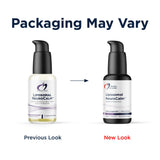 Designs for Health 5-HTP Liquid Supplement packaging with dimensions