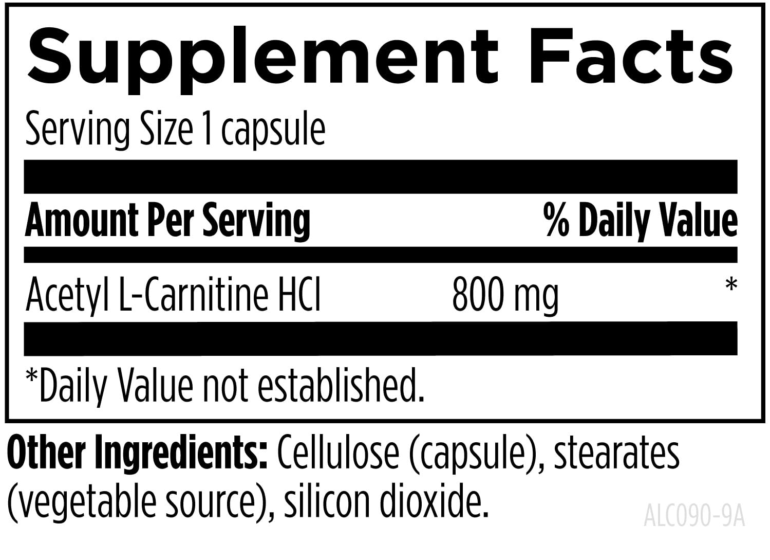 Designs for Health Acetyl-L-Carnitine 800mg capsules packaging