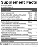Designs for Health Adrenotone back view with supplement facts
