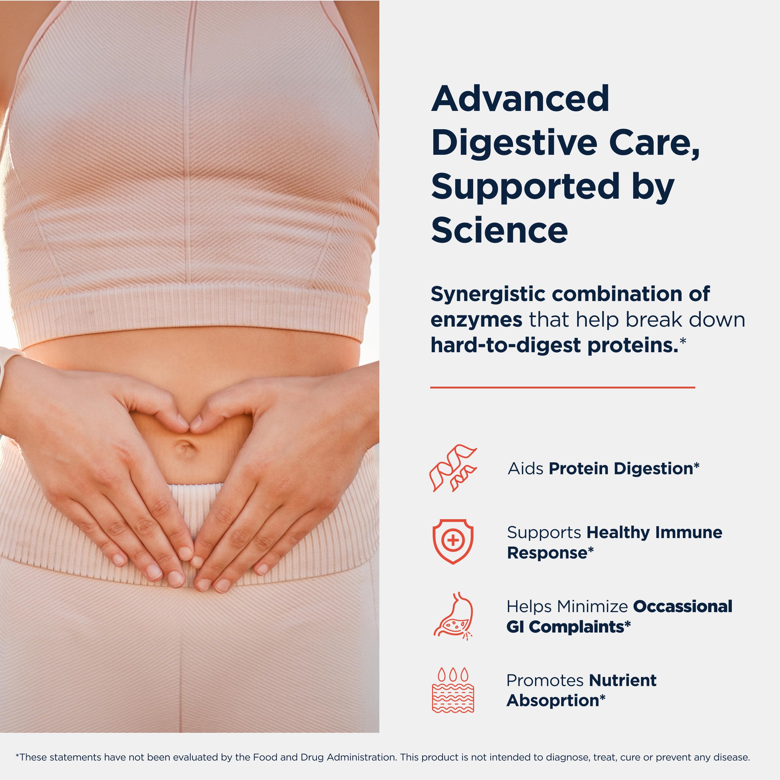 Designs for Health AllerGzyme Multi-Enzyme Supplement back view with ingredients