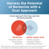 Designs for Health Berberine + ALA 400mg Capsules label close-up