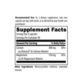 Designs for Health Calcium Magnesium Supplement 227g back view