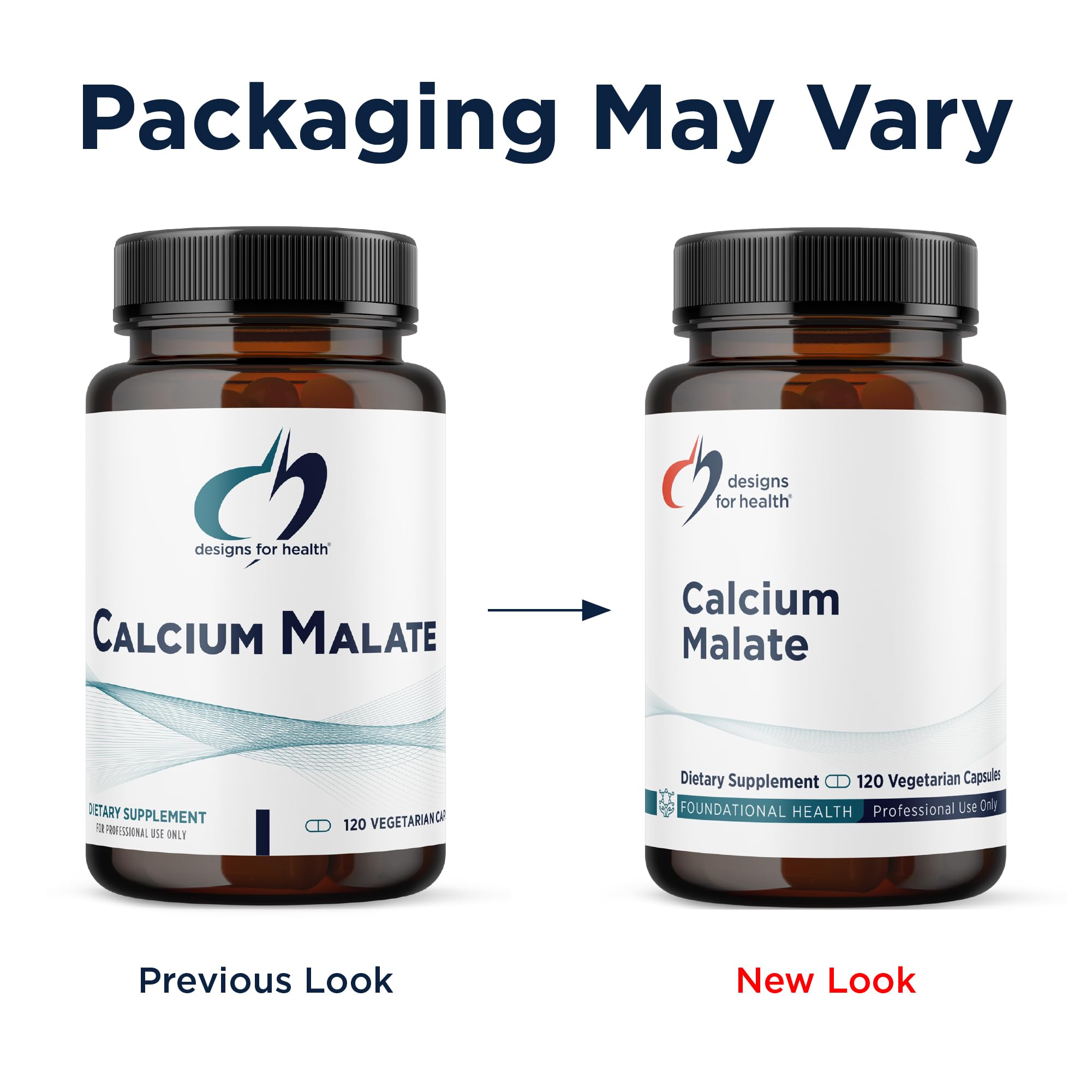 Designs for Health Calcium Supplement ingredients list on packaging