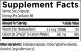 Designs for Health Calcium Supplement side view of bottle