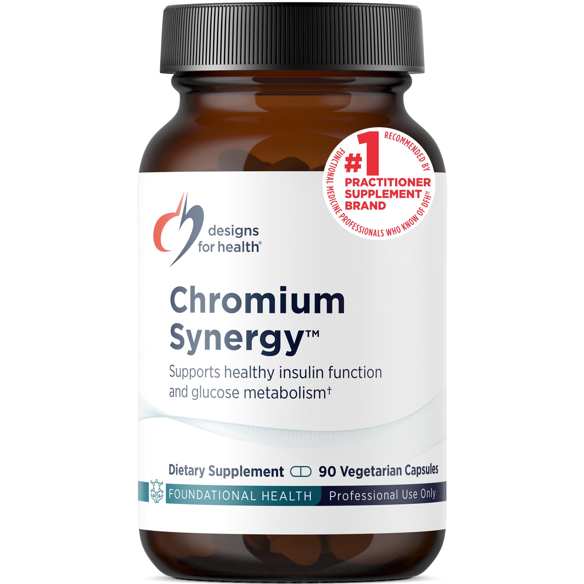 Designs for Health Chromium Synergy 300mg Capsules front view
