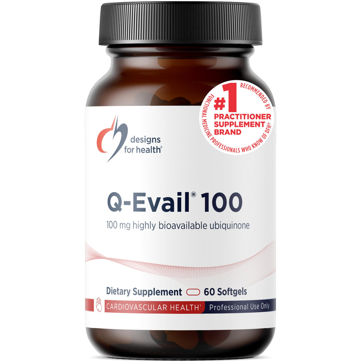 Designs for Health CoQ10 Ubiquinone Softgels front view
