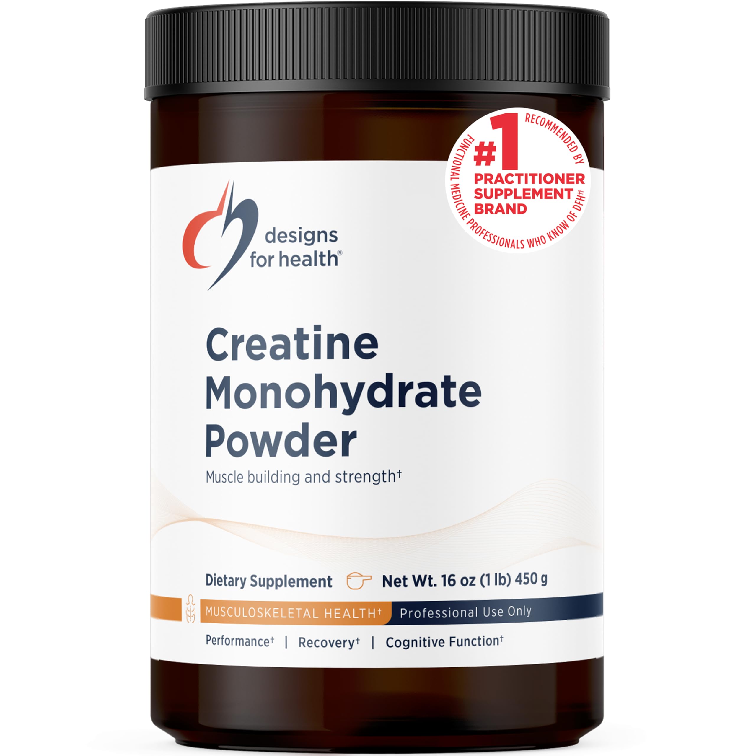 Designs for Health Creatine Monohydrate Powder 567g front view