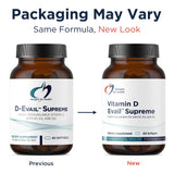 Designs for Health D-Evail Vitamin D3 & K2 on a wooden table