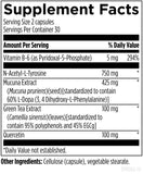 Designs for Health DopaBoost supplement back view highlighting ingredient list