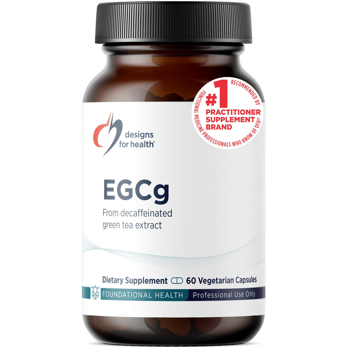 Designs for Health Green Tea Extract Capsules front view