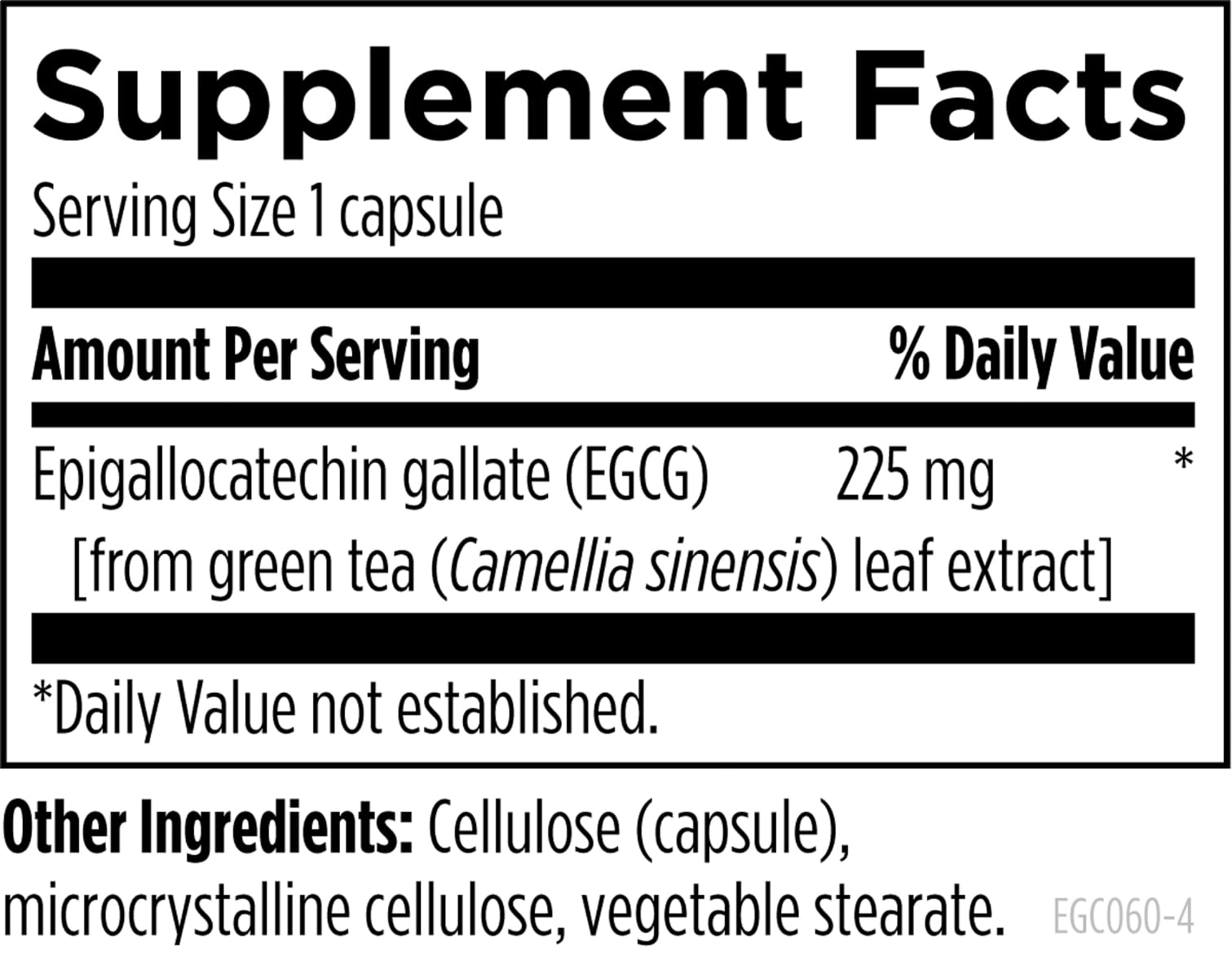 Designs for Health Green Tea Extract Capsules packaging