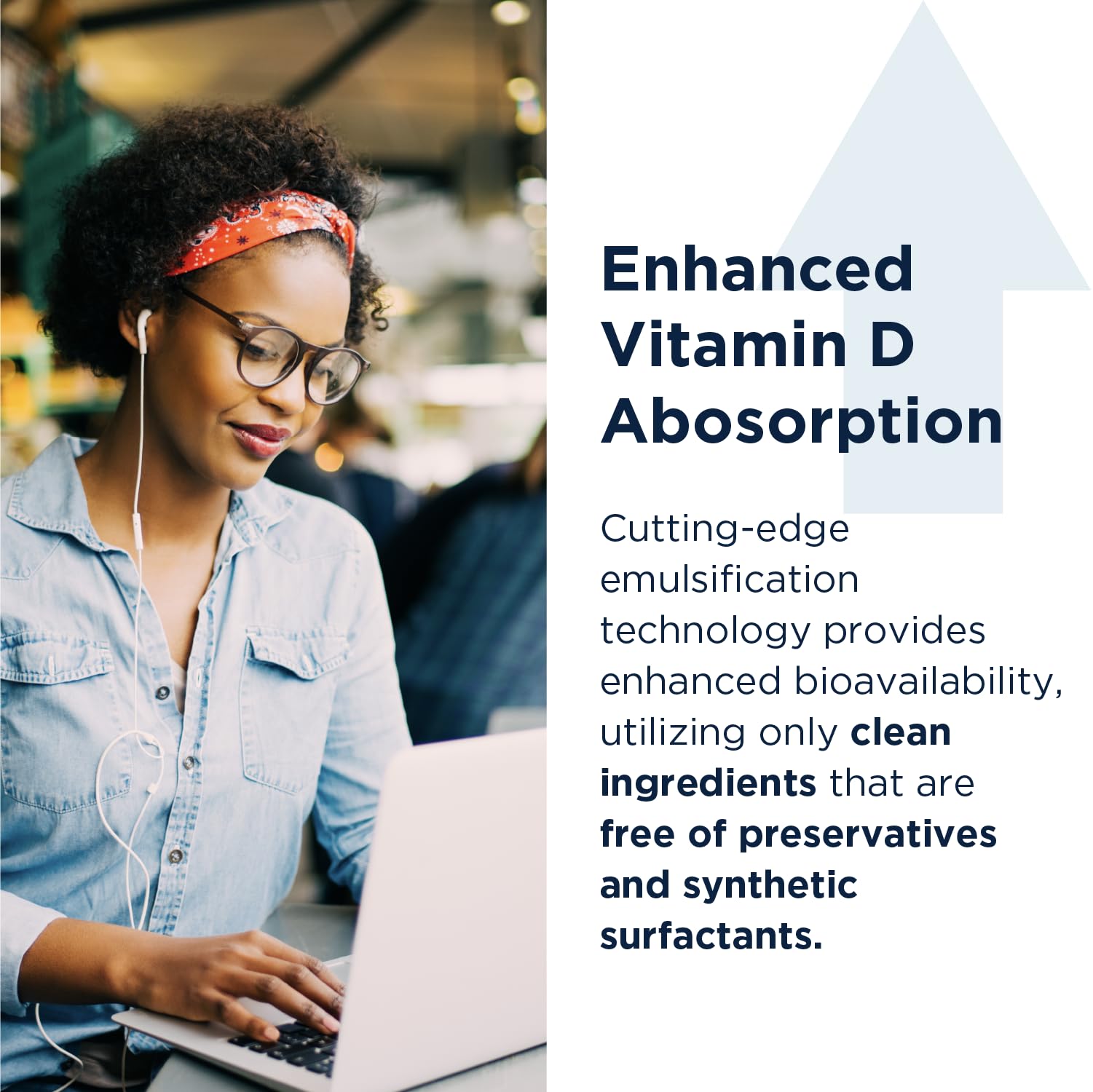 Designs for Health Hi-Po Emulsi-D3 Vitamin D3 Liquid Drops on a kitchen counter