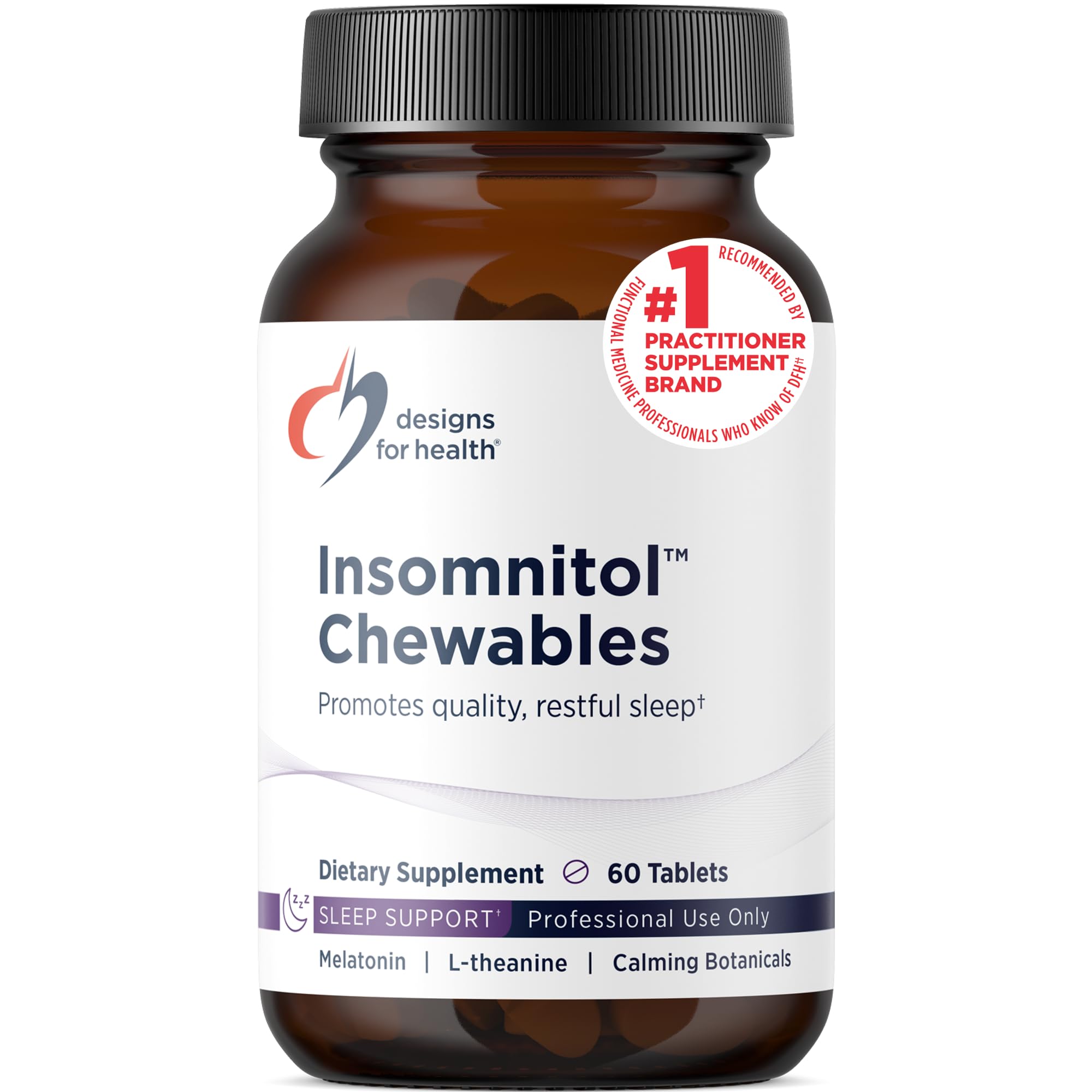 Designs for Health Insomnitol Chewables 60 Tablets front view