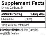 Designs for Health L-Glutamine Capsules 850mg side view