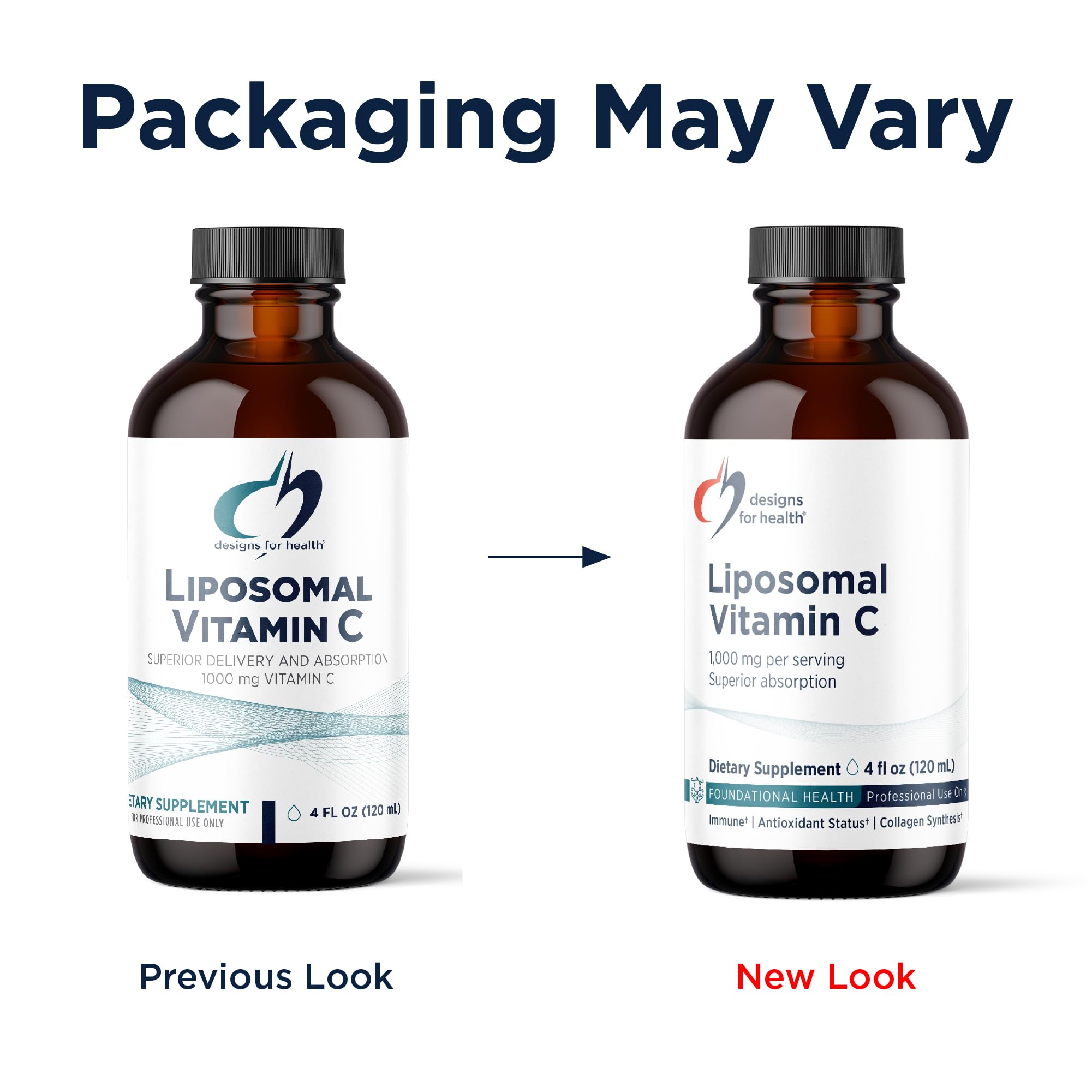 Designs for Health Liposomal Vitamin C label close-up