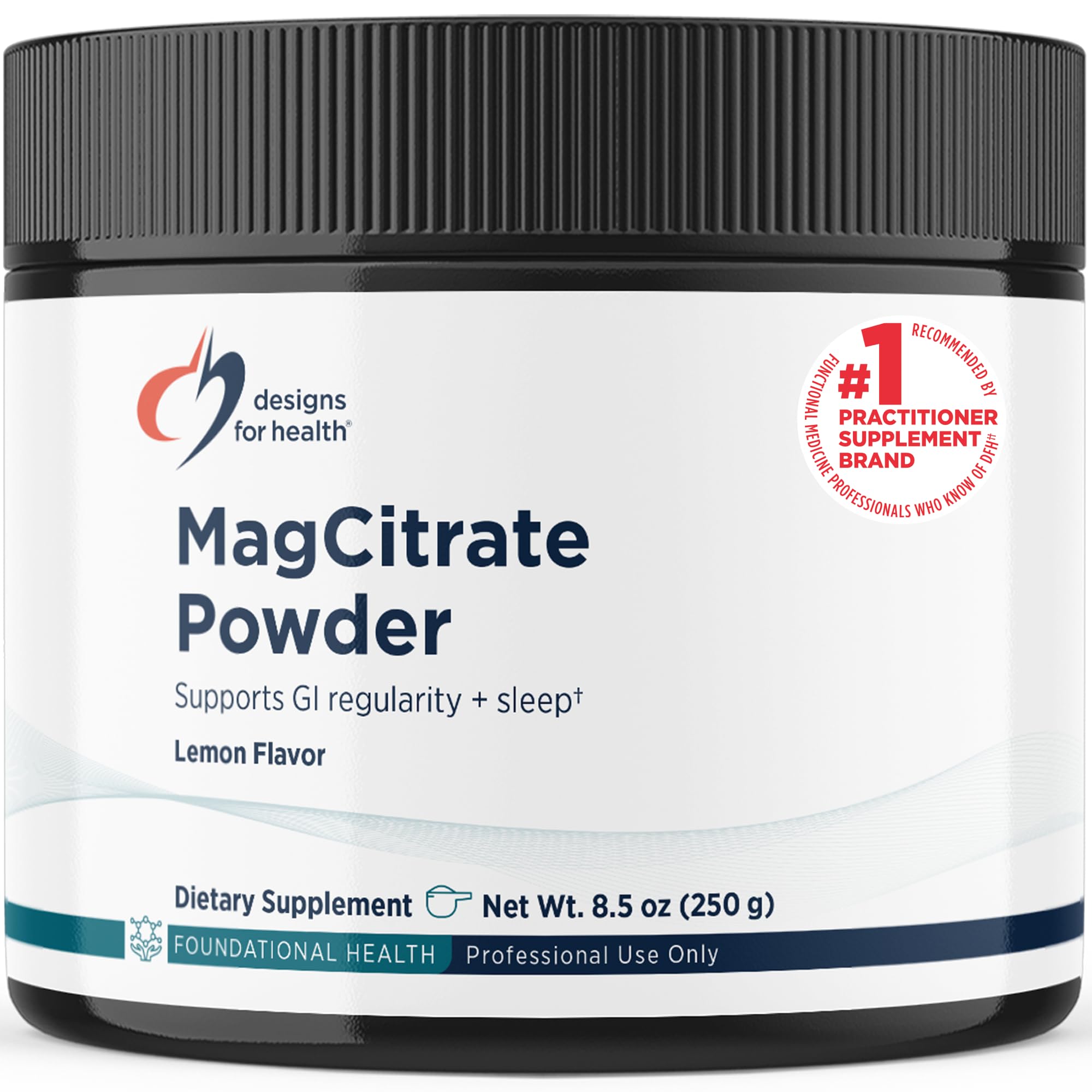 Designs for Health MagCitrate Powder 300mg Magnesium Citrate front view