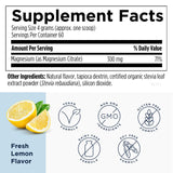 Designs for Health MagCitrate Powder nutritional information