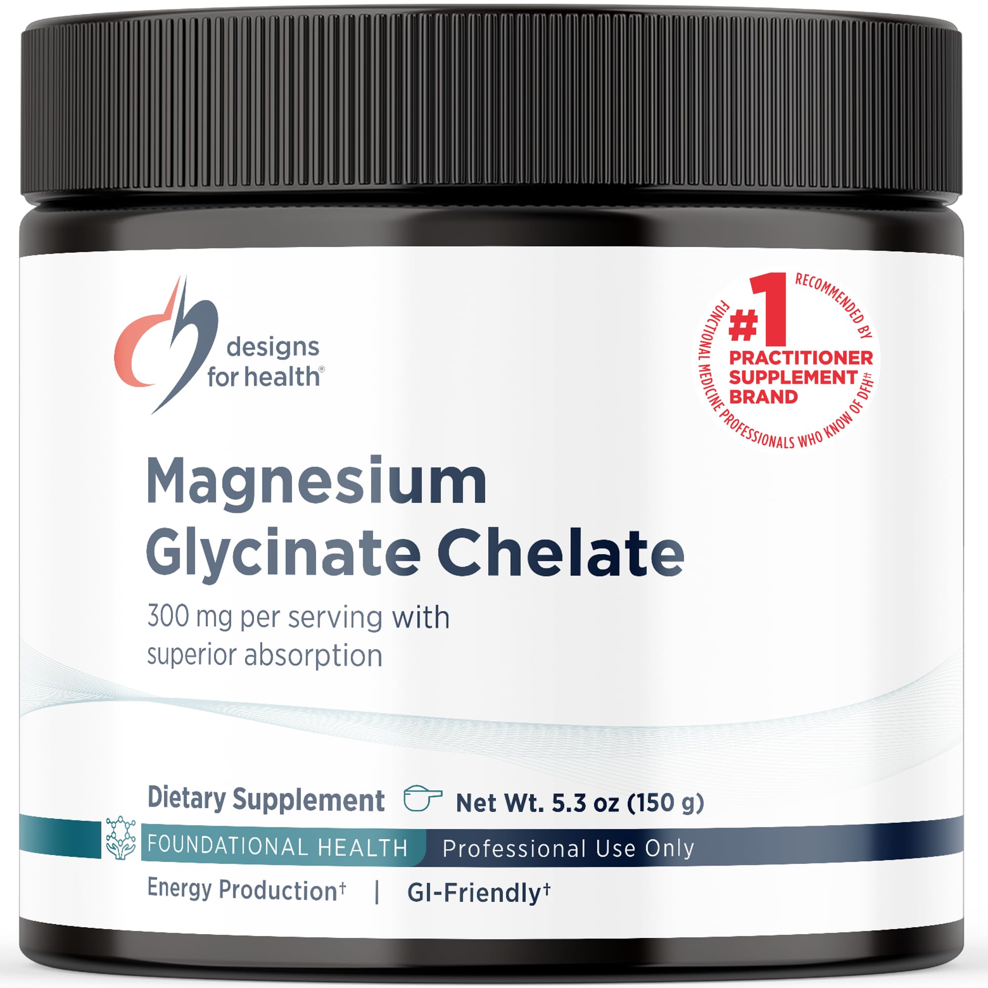 Designs for Health Magnesium Bisglycinate Chelate Powder front view