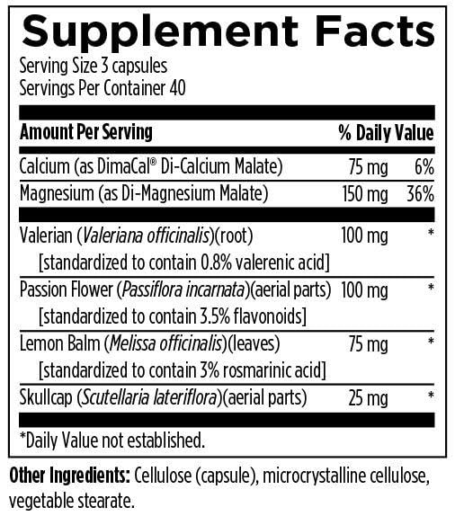 Designs for Health Magnesium Malate 263g back view with ingredients