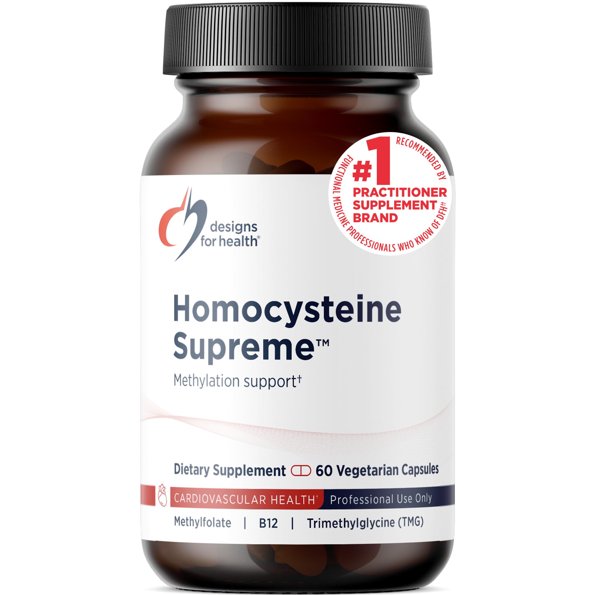Designs for Health Methylation Support B Complex 60 Capsules front view
